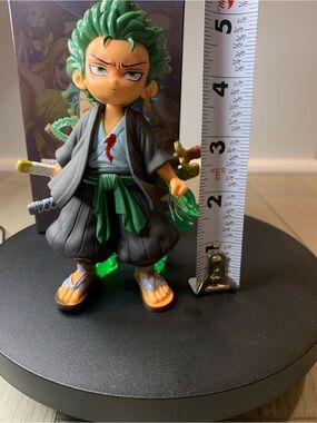 One Piece Roronoa Zoro Chibi Figure Anime Collectible PVC Display Statue